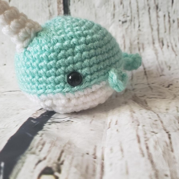 Mint Crochet Narwhal Amigurumi - Picture 6 of 11